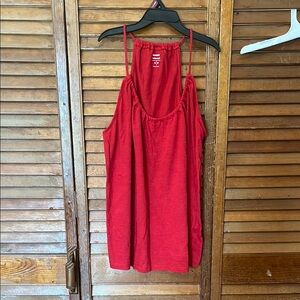 Old Navy Red Sleeveless Relaxed Camisole